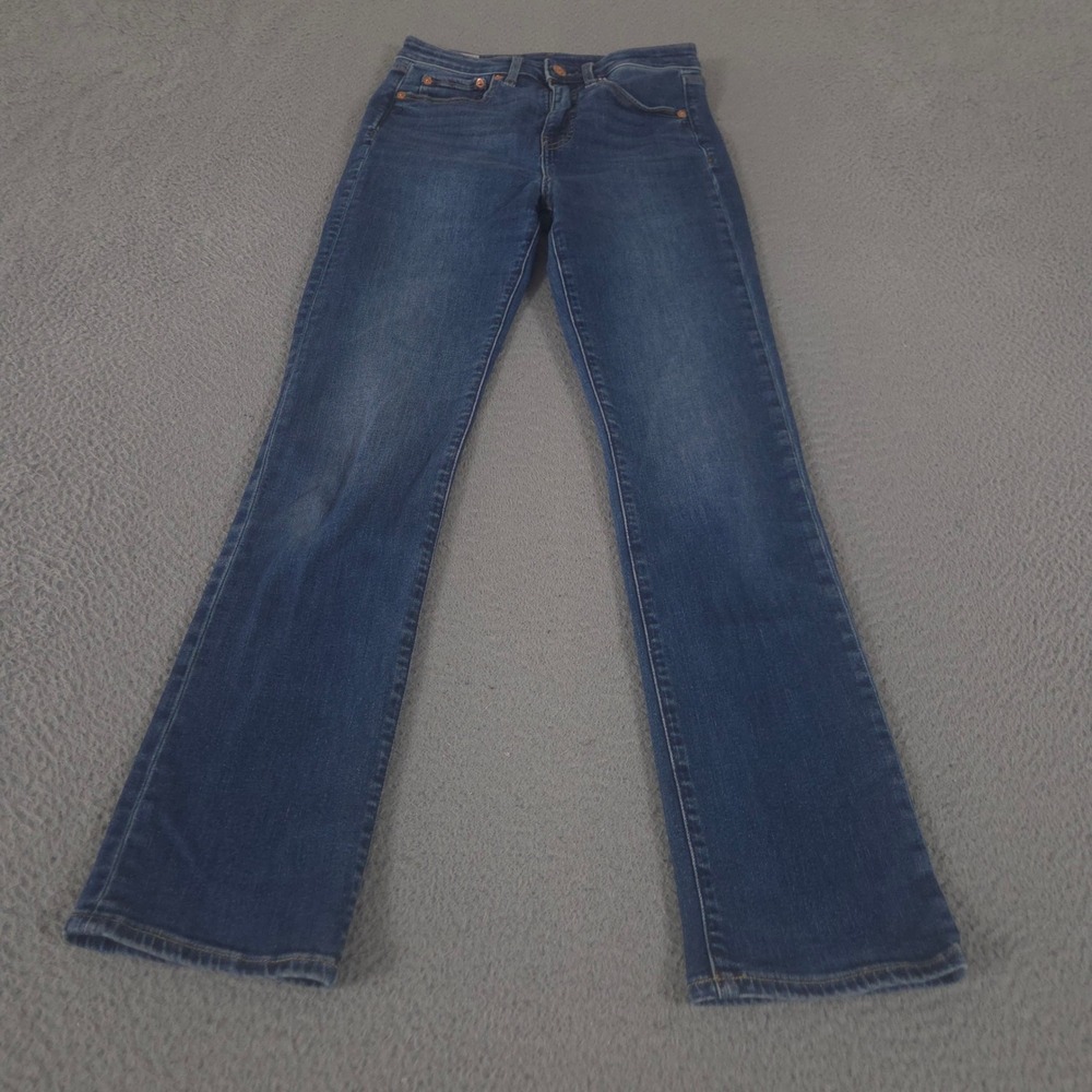 Gap Jeans Womens 26/2 Blue Classic Straight Leg High Rise Denim Pants Preppy